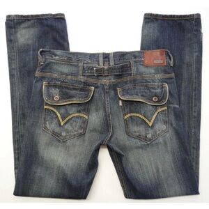 Vintage Y2K Levi's Silvertab Straight Jeans Blue Cotton Men's 32x 28 Flap Pocket